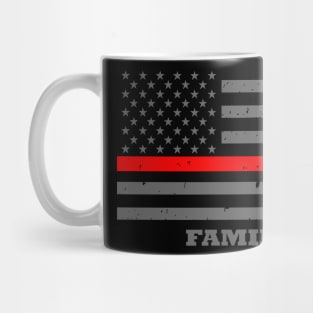 Thin Red Line American Flag Family Mug